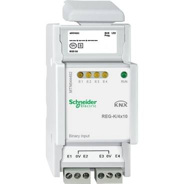 Schneider Electric - MTN644492 - Binary input REG-K/4x10, light grey