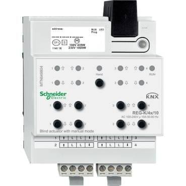 Schneider Electric - MTN649804 - Element actionare storuri REG-K/4x/10 cu mod manual, gri deschis
