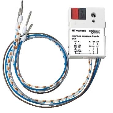 Schneider Electric - MTN670802 - Interfata buton, plus 2 aparate, alb polar