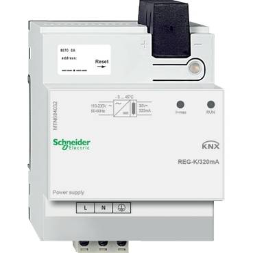 Schneider Electric - MTN684032 - KNX power supply REG-K/320 mA, light grey