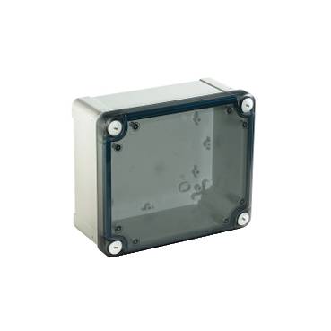 Schneider Electric - NSYTBS16128T - ABS box IP66 IK07 RAL7035 Int.H150W105D80 Ext.H164W121D87 Transp.cover H20