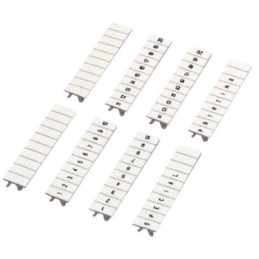 Schneider Electric - NSYTRAB510 - Clip in marking strip, 5mm, 10 characters 1 to 10, printed horizontally, white (multiplu comanda: 10 buc)