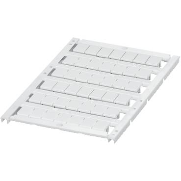 Schneider Electric - NSYTRABPV8 - Marking card with 6 strips, 8mm, Unprinted, 42 characters, white (multiplu comanda: 10 buc)