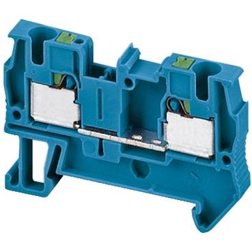 Schneider Electric - NSYTRP42BL - Linergy passthrough terminal block - 4mmp 32A single-level 1x1 push-in - blue (multiplu comanda: 50 buc)