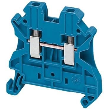 Schneider Electric - NSYTRV22BL - Linergy passthrough terminal block - 2.5mmp 24A single-level 1x1 screw - blue (multiplu comanda: 50 buc)