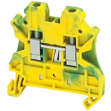 Schneider Electric - NSYTRV42PE - Linergy earth terminal block - 4mmp single-level 1x1 screw - green-yellow (multiplu comanda: 50 buc)
