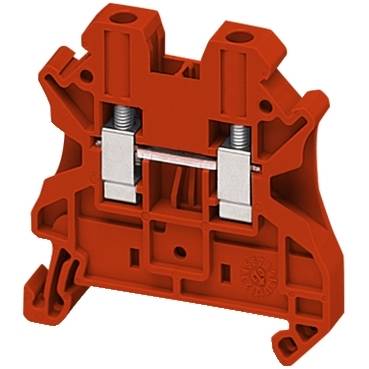 Schneider Electric - NSYTRV42RD - Linergy passthrough terminal block - 4mmp 32A single-level 1x1 screw - red (multiplu comanda: 50 buc)