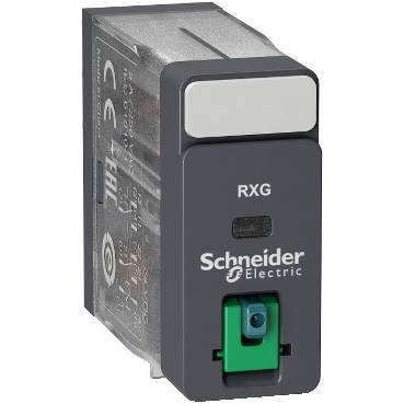 Schneider Electric - RXG21BD - releu ambrosabil de interfata- Zelio RXG- 2 C/O standard- 24V cc- 5A- cu LTB