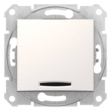 Schneider Electric - SDN0501123 - Sedna - intermediate switch - 10AX locator light, without frame cream