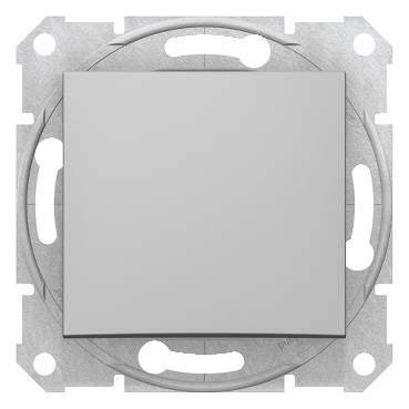 Schneider Electric - SDN0700160 - Sedna - buton monopolar - 10AX fara rama aluminiu