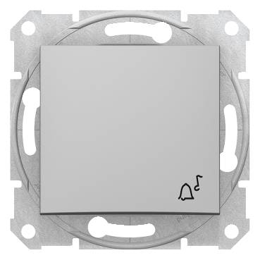 Schneider Electric - SDN0800160 - Sedna - buton monopolar - 10AX simbol sonerie, fara rama aluminiu