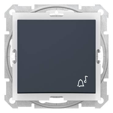 Schneider Electric - SDN0800370 - Sedna - 1pole pushbutton - 10A bell symbol, IP44 without frame graphite