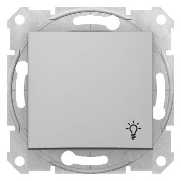 Schneider Electric - SDN0900160 - Sedna - buton monopolar - 10AX simbol lumina, fara rama aluminiu