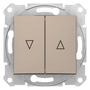 Schneider Electric - SDN1300168 - Sedna - buton storuri - 10AX blocare electrica, fara rama titan
