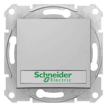 Schneider Electric - SDN1600360 - Sedna - buton monopolar - 10AX eticheta, led pozitie, fara rama aluminiu