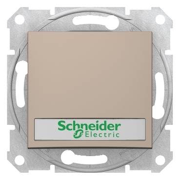 Schneider Electric - SDN1600368 - Sedna - buton monopolar - 10AX eticheta, led pozitie, fara rama titan