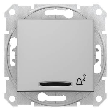 Schneider Electric - SDN1600460 - Sedna - buton monopolar - 10AX led pozitie, simbol sonerie, fara rama aluminiu