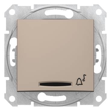 Schneider Electric - SDN1600468 - Sedna - buton monopolar - 10AX led pozitie, simbol sonerie, fara rama titan