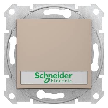 Schneider Electric - SDN1700468 - Sedna - buton monopolar - 10AX 12V~ label, led pozitie, fara rama titan