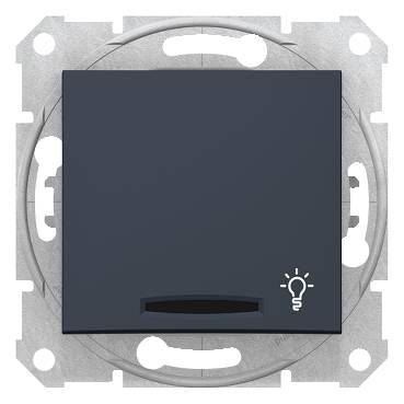 Schneider Electric - SDN1800170 - Sedna - 1pole pushb - 10A locator light, light symbol, without frame graphite