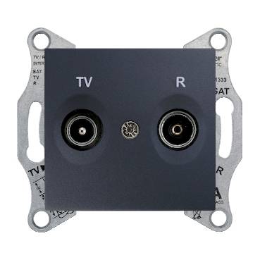 Schneider Electric - SDN3301370 - Sedna - TV/R intermediate outlet - 8dB without frame graphite