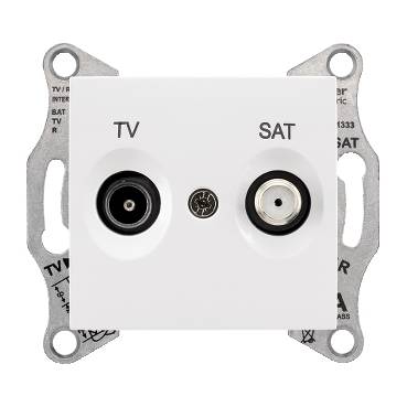 Schneider Electric - SDN3401221 - Sedna - TV-SAT intermediate outlet - 8dB without frame white