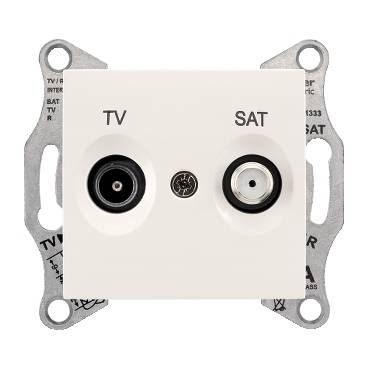 Schneider Electric - SDN3401223 - Sedna - TV-SAT intermediate outlet - 8dB without frame cream