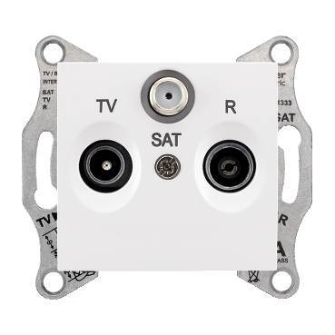 Schneider Electric - SDN3501221 - Sedna - TV-R-SAT intermediate outlet - 8dB without frame white