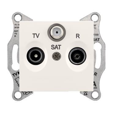 Schneider Electric - SDN3501323 - Sedna - TV-R-SAT ending outlet - 1dB without frame cream