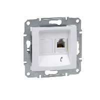 Schneider Electric - SDN4101121 - Sedna - single telephone outlet - RJ11 without frame white