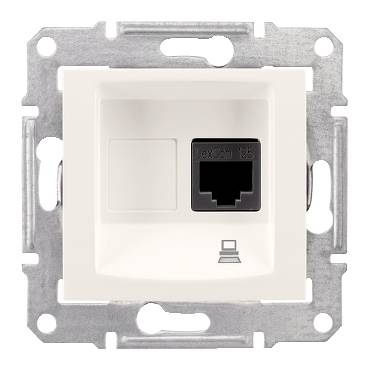 Schneider Electric - SDN4300123 - Sedna - single data outlet - RJ45 cat.5e UTP without frame cream