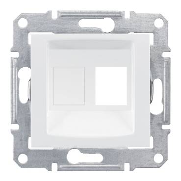 Schneider Electric - SDN4300621 - Sedna plate, single; AMP, MOLEX, KELINE, cat5e, cat6 UTP (wo connector), white