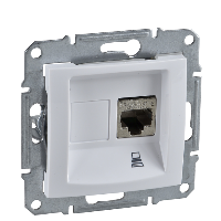 Schneider Electric - SDN4900121 - Sedna - single data outlet - RJ45 cat.6 STP without frame white