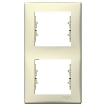 Schneider Electric - SDN5801147 - Sedna - vertical 2-gang frame - beige