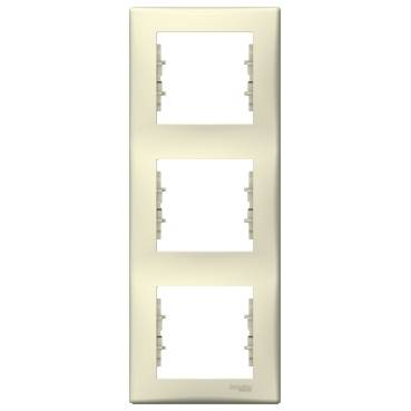 Schneider Electric - SDN5801347 - Sedna - vertical 3-gang frame - beige
