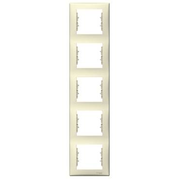 Schneider Electric - SDN5801547 - Sedna - vertical 5-gang frame - beige