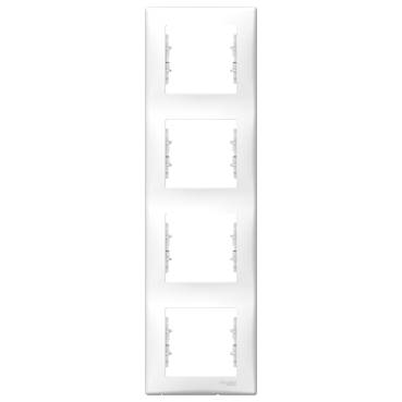 Schneider Electric - SDN5802021 - Sedna - vertical 4-gang frame - white