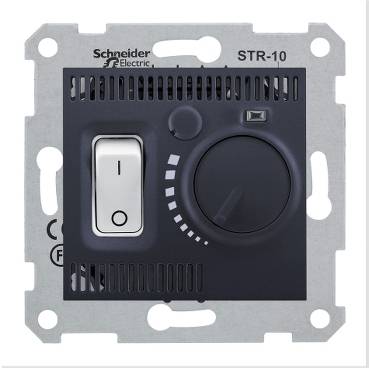 Schneider Electric - SDN6000170 - Sedna - room thermostat - 10A without frame graphite