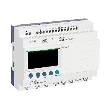 Schneider Electric - SR2A201BD - releu intel. comp. Zelio Logic -20 I O - 24 V c.c. -fara ceas -cu afisaj