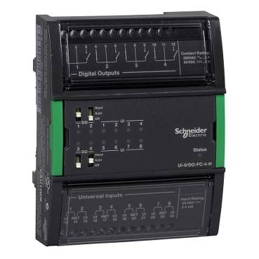 Schneider Electric - SXWUI8V4X10001 - UI-8/AO-V-4 Module: 8 Universal I & 4 Analog O (0-10VDC)