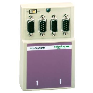 Schneider Electric - TSXCANTDM4 - caseta de derivatie CANopen - 1 cutie de borne cu suruburi si 4 SUB-D9