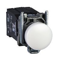 Schneider Electric - XB4BV5B1 - lampa alba completa diam.22 lentile plate cu LED integral 400V