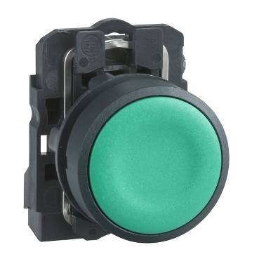 Schneider Electric - XB5AA31 - buton verde diam. 22 - incastrat, revenire cu arc - 1NO (multiplu comanda: 5 buc)