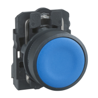 Schneider Electric - XB5AA61 - buton albastru diam. 22 - revenire cu arc incastrata - 1NO (multiplu comanda: 5 buc)