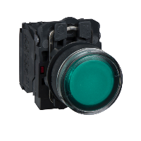 Schneider Electric - XB5AW3365 - buton iluminat verde diam. 22 - incastrat, revenire cu arc - 250 V - 1NO+1NC