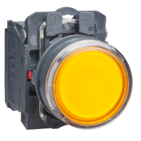 Schneider Electric - XB5AW35M5 - buton iluminat galben diam. 22 - incastrat - cu revenire cu arc - 240 V - 1NO+1NC