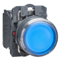 Schneider Electric - XB5AW36B5 - buton iluminat albastru diam. 22 - incastrat, cu revenire cu arc - 24 V - 1NO+1NC