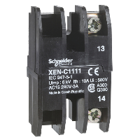 Schneider Electric - XENC1111 - bloc contacte revenire cu arc - 1 NO - montare frontala, centre de 30 sau 40 mm