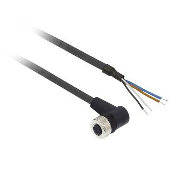 Schneider Electric - XZCP1241L15 - mama - M12 - 4-pini - conector precablat cu cot - cablu 15 m