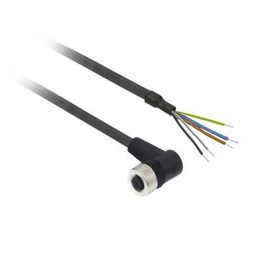 Schneider Electric - XZCP1264L5 - mama - M12 - 5-pini - conector precablat cu cot - cablu 5 m
